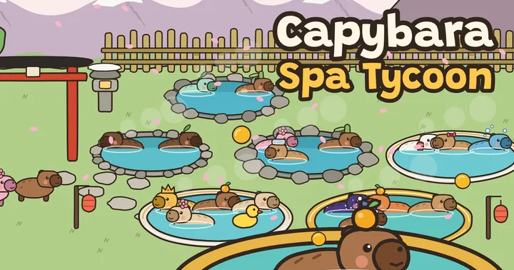 Capybara Spa Tycoon official cover art.