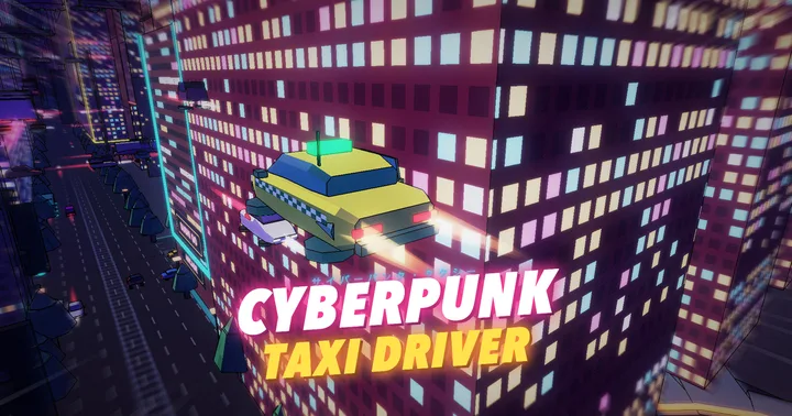 Official Cyberpunk Taxi Driver game cover.