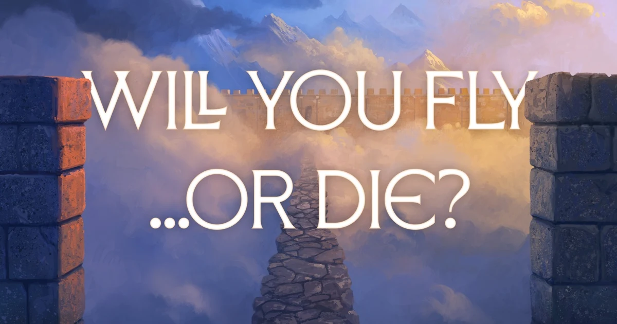 Dragonkind official cover artwork with a stone crossing above clouds