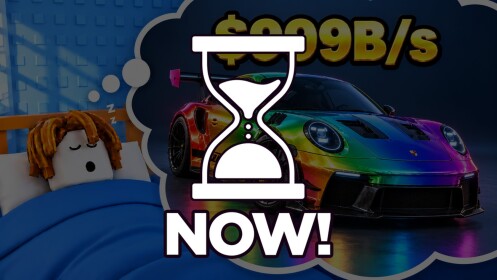 Dream Car Collection promotional artwork with a colorful sports car and hourglass