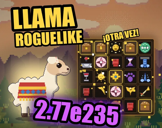 Llama Roguelike (work in progress) official game cover
