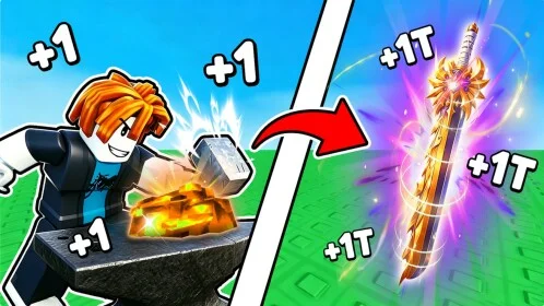 Official +1 Loot To Forge artwork showing an ore forge and a glowing sword.