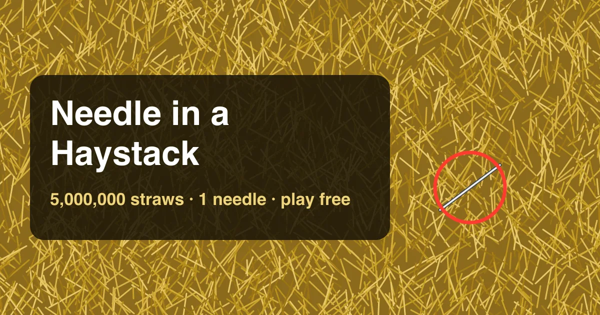 Needle in a Haystack cover art.
