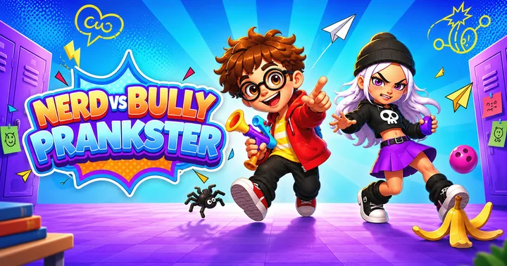 Official Nerd vs Bully Prankster game cover.