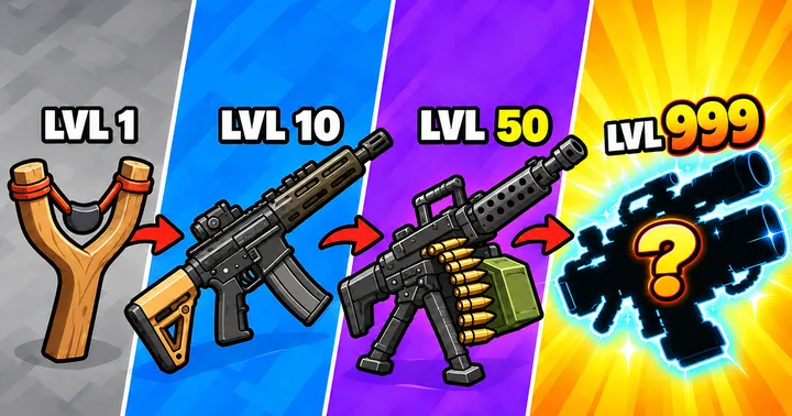 Official Rift War: Merge & Evolve Weapons game cover.