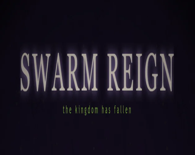 Official Swarm Reign title cover on a dark purple background.