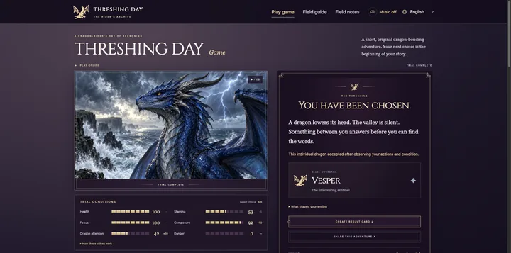 Official cover image for Threshing Day Game.