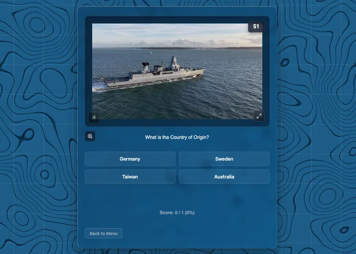 Official cover for WarshipID - Naval Warship Identification Game.