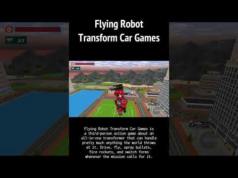 YouTube thumbnail: FLYING ROBOT TRANSFORM CAR GAMES