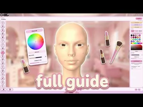YouTube thumbnail: MAKEUP MANIA Roblox FULL GUIDE 💄 Everything You Need to Know + Tips!